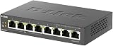 D-Link DGS-1008P 8-Port Gigabit Unmanaged Desktop PoE Switch 80W Fanless Metal view 5