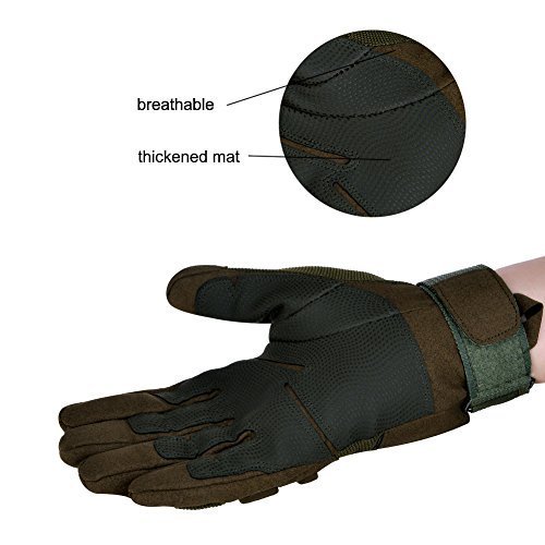 Vbiger Military Tactical Gloves Outdoor Full Finger Workout Gloves Airsoft Cycling Motorcycle Gloves