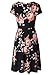 Zattcas Womens Summer Casual Midi Dress Short Sleeve Floral A Line Flare Dress