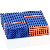 AMOSTING 300pcs Darts Refill Bullets for Nerf Guns N-Strike Elite Blaster – Blue