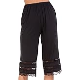 MANCYFIT Pettipant Half Slip for Women Bloomers 12-18" Inseam Wide Leg Lace Pajama Pants