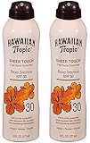 Hawaiian Tropic Sheer Touch Hydration Moisturizing Broad Spectrum Sun Care Sunscreen Clear Spray - SPF 30, 6 Ounce (Package of 2)