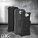 LG K4 2016 Case, LG Optimus Zone 3 Case, LG Spree Case, LG Rebel LTE Case, CellJoy [Ultra Rugged Hybrid] ((Shock-Proof)) Protection Cover {Kickstand} [Locking Swivel Belt Clip Holster Combo] (Black)