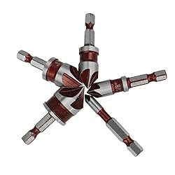 5PCS Countersink Drill Bit Set, Premium HSS