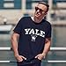 Campus Colors NCAA Adult Gameday Cotton T-Shirt - Premium Quality - Semi-Fitted Style - Officially Licensed Product (Yale Bulldogs - Navy, Large)