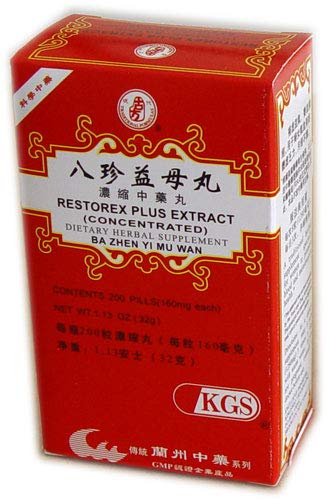 Restorex Plus Extract (Ba Zhen Yi Mu Wan) 200 Pills