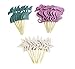 Partico 24 Pieces Mermaid Theme Glitter Cupcake Topper Cake Picks Decoration for Baby Shower Birthday Party Favors, Mermaid Tail, Seahorse and Starfish Food Picks