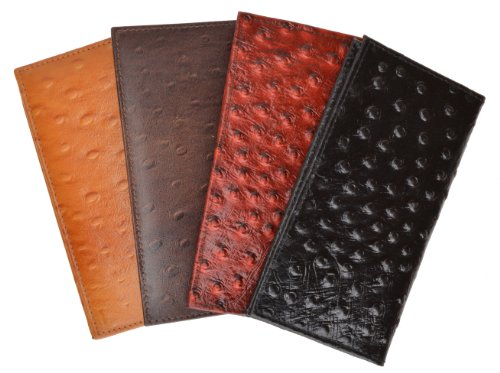 Marshal Genuine Leather New Checkbook Covers Case Wallet #156OS (Black)