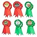 Juvale Ugly Christmas Sweater Award Ribbons, Holiday Party Supplies (6 Designs, 12 Pack)