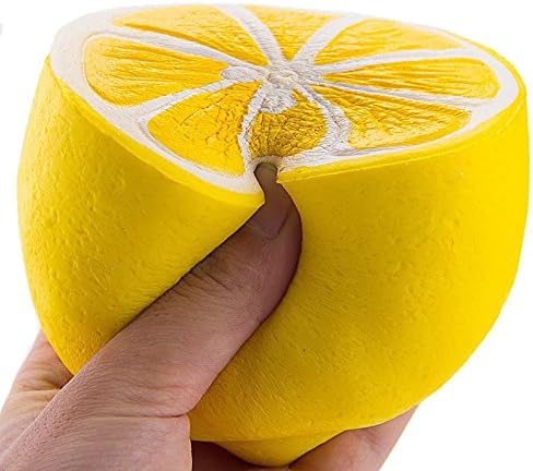 OCEANSUNNY 4.3" Jumbo Slow Rising Squishies Cheeki Lemon Squishy Cream Scented Charms Kawaii Squishy Toys For Kids and Adults. (yellow)