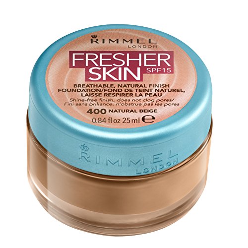 Rimmel Fresher Skin Breathable Natural Finish Foundation SPF 15 25ml-400 Natural Beige