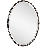 Uttermost Sherise Bronze 22" x 32" Oval Wall Mirror