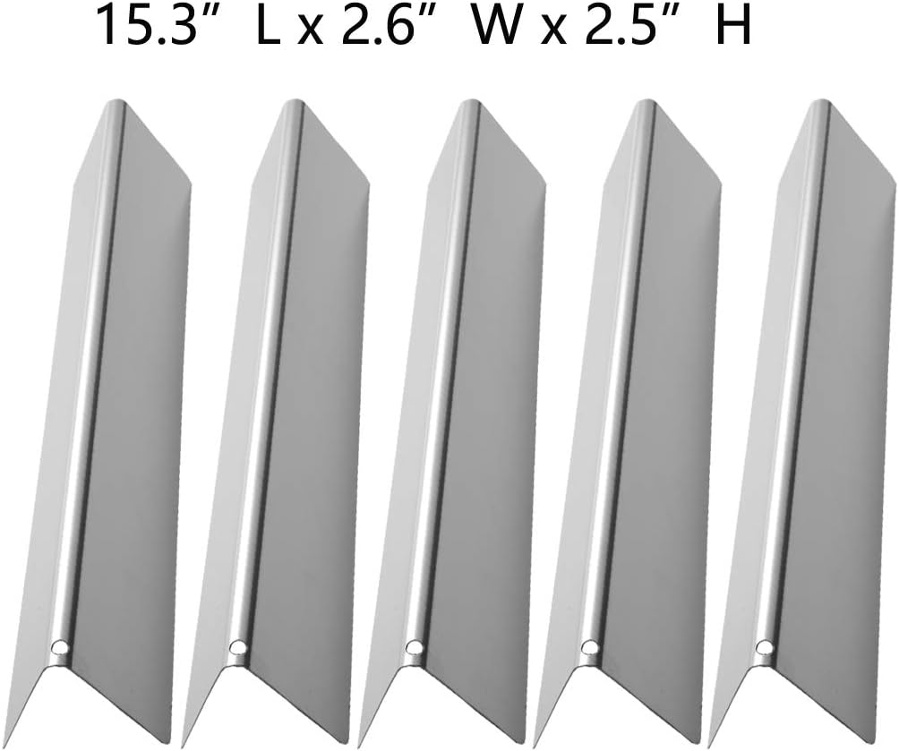 SUONA WS-36 Stainless Steel Flavorizer Bars Heat Plate/Tent Replacement Parts for Weber Spirit 300 310 320 E310 E320 Series Gas Grills with Front-Mounted Control Panels 15.3"x2.6"x2.5" 5 Pack