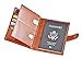 IDEAWIN RFID Travel Wallet Case Genuine Leather Trifold 2 Passport Holder Wallet