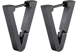 ChainsHouse Stud Earrings for Men Women,316L Stainless Steel/14K Gold/Black Plated Metal, Punk Hypoallergenic Surgical Huggie Hoop Earrings Mens Jewelry Piercing Hoop Earrings