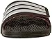 adidas Women's Adissage 2.0 Slides Sandal, Black/Metallic Silver/Shock Pink Silver, 9