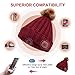 Onesiall Bluetooth Beanie Hat Headphones [Upgraded], Bluetooth 4.2 Headset Winter Music Hat Knit Cap with Stereo Speaker, Microphone, Hand-Free Compatible with Cellphone