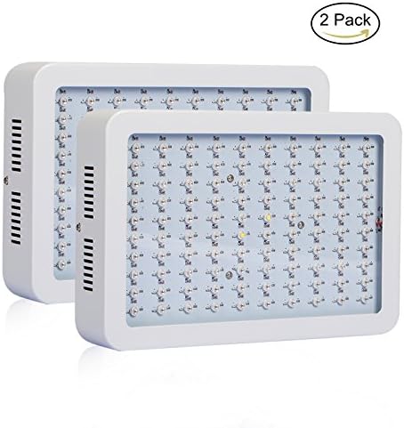 Galaxyhydro LED Grow Light,300W Growing Lights Full Spectrum with UV&amp;IR for Indoor Plants Veg and Flower (2pcs)