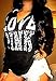 HANA+DORA Womens Printed V-neck Hooded Sweatshirt Black S