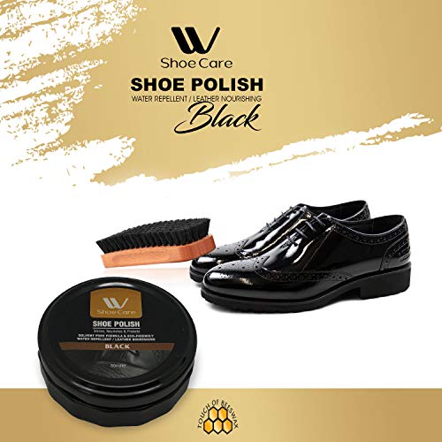 WBM Shoe Care Shoe Polish, Shoe Shining Sponge and Shoe Liquid Polish | Black, Water Resistant and Conditioner Treatment - Thumbnail 5