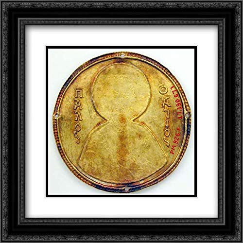 Byzantine Culture - 28x28 Black Ornate Framed and Double Matted Art by Museum Prints Titled: Medalli