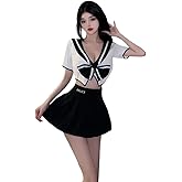 QNCLO Women's sexy cosplay student outfit Japanese anime kawaii pure JK sailor uniform underwear uniform
