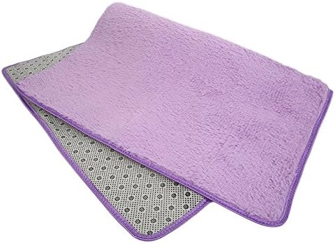 GRENSS 14 Colors House Living Room Bedroom Polyester Fiber Floor Rug Carpet Anti-Skid Shaggy Area Rug Floor Mat Drop,Purple