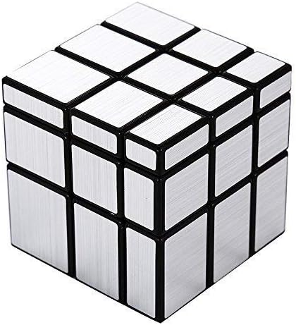COMPANION OVERSEE Mirror Cube 3x3 Rubik Cube High Speed Brainstorming Puzzle Game Toy (Silver)
