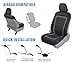 BDK Advanced Performance Black & Gray Charcoal Car Seat Covers & Heavy Duty Rubber Floor Mats Combo (w/Motor Trend 2-Tone Mats)