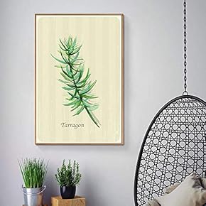 Floating Framed Canvas Wall Art for Living Room, Bedroom Vintage Green Plant Canvas Prints for Home Decoration Ready to Hang - 16x24 inches