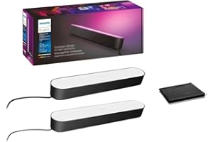 Philips Hue White & Color Ambiance Play Light Bar 2 Pack, Smart LED Light, Compatible with Alexa Google Assistant, 16 Million Colors, Hue Bridge Required, Sync TV Movies Music Games, 2 Pack, W/Cloth