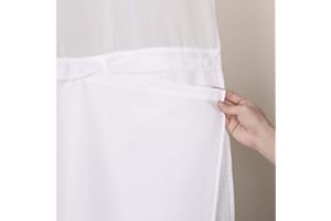 River Dream Snap in Fabric Shower Curtain Liner Replacement - 70W x 54H, White, with Magnets-Detachable Liner,(Fit 71(W) x 74(H) with Window Shower Curtain)