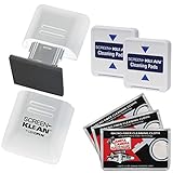 Lenspen ScreenKlean/Sidekick Touch Screen Cleaner with Replacement Pads + 3 Microfiber Cleaning Cloths for Apple iPad AIR, Mini, Samsung Galaxy Tab, Google Nexus Tablets