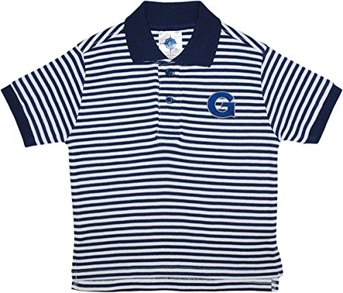 Georgetown University Hoyas Striped Polo Shirt by Creative Knitwear
