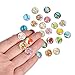 PH PandaHall 200pcs 12mm Tree of Life Printed Half Round Dome Glass Cabochons for Jewelry Making