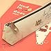 eZAKKA Vintage Canvas Pen Pencil Case Coin Purse Pouch Cosmetic Makeup Bag,4-Pack