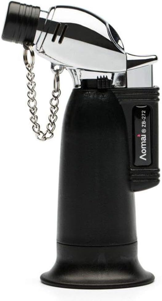 Blow Torch Lighter Kitchen Creme Brulee Torch Refillable Butane Gas Jet Flame Lighter Windproof with Safety Lock for DIY BBQ Baking Cigar Cooking Food Searing Camping Grilling Welding