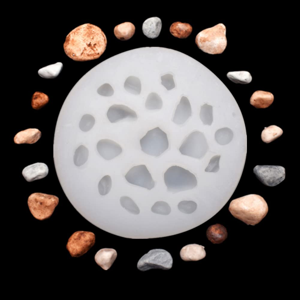 WonDerfulC Pebbles DIY Chocolate Cake Baking Decoration Silicone Moulds Stone Silicone Mold Creative Fondant Clay Resin Mold Craft