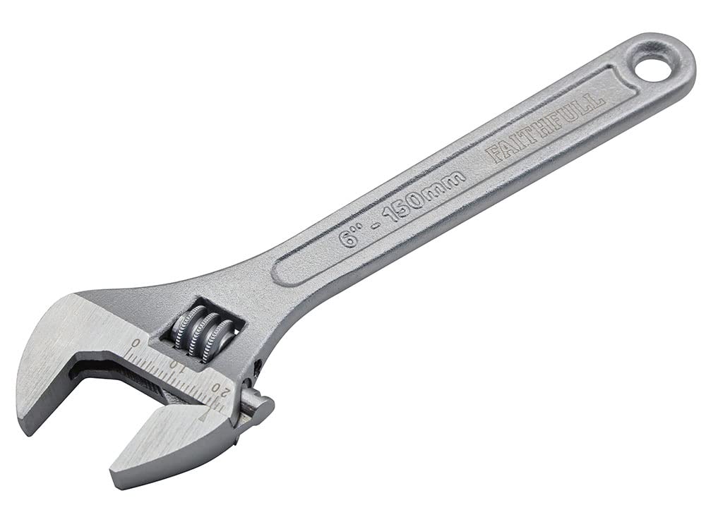 Faithfull FAIAS150MC Adjustable Chrome Spanner 150mm (6in) - 20mm Jaw Capacity