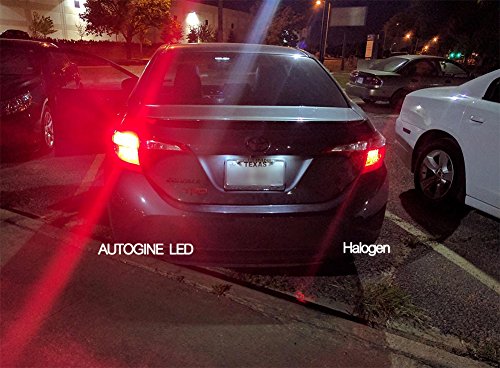 AUTOGINE 4 X Super Bright 9-30V 7440 7441 7443 7444 992 LED Bulbs 3014 54-EX Chipsets with Projector for Tail Lights Brake Lights Turn Signal Lights, Brilliant Red - Thumbnail 6