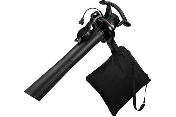 BLACK+DECKER 3-in-1 Electric Leaf Blower, Leaf Vacuum, Mulcher, 12-Amp (BV3100)