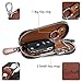 Contacts Mens Genuine Leather Car Key Holder Zipper Case Wallet Keychain Brown