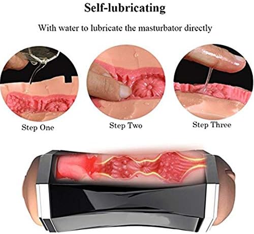 Adult Game 6 Modes Realistic Soft Vag-ina Aircr-AFT Cup Auto Suck Vib-Rating Masturba-tor Cup Rotating Sucking Pump Masturb-ation Device Male Tshirt Se-x Toys