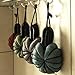 Mooker 4 Pack with Four Colored Loofah Mesh Pouf Set,Bath Sponge for Exfoliating Scrub