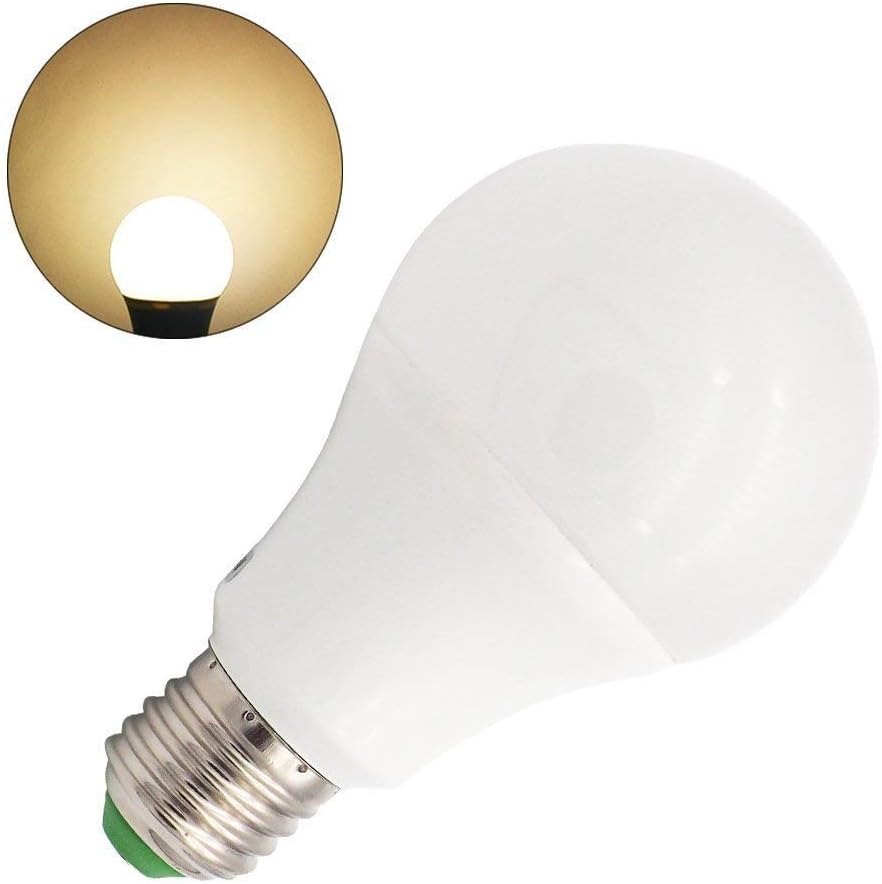GRV E27 Base 18-5730 SMD LED Bulb Non-Dimmable 9Watt Thermal Plastic Light 75-Watt Equivalent AC 12V DC 12-24V Warm White Pack of 1 - Image 3