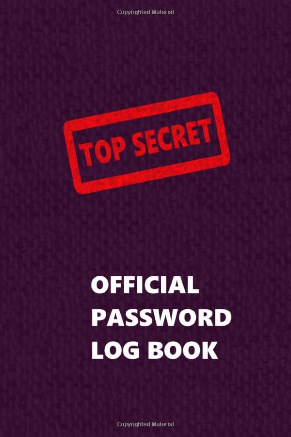 Password Log Book: RmemberMyP@ssw0rds (Purple)