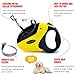D'Goods Retractable Dog Leash Long 16 ft Walking Leash Yellow for Small Medium Large Dogs up to 110lbs - Heavy Duty Nylon No Tangle – Free Frisbee