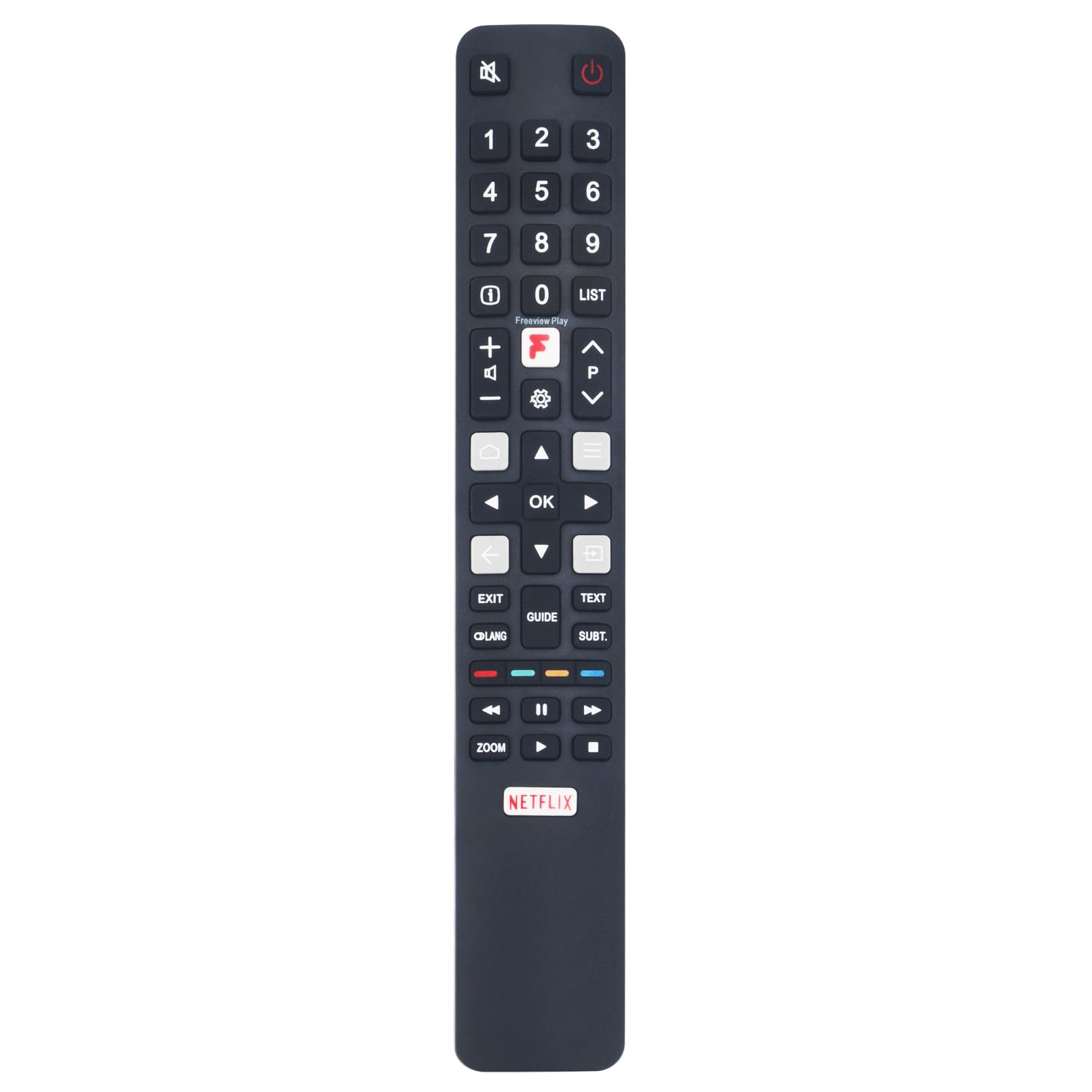 AULCMEET RC802N YUI5 Replacement Remote Control Fit for TCL QLED LED Android Smart TV 43C635K 50C635K 55C635K 65C635K 75C635K 50C715K 55C715K 65C715K 55C728K 65C728K 75C728K 55C815K 65C815K 75C815K