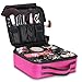 TOPSEFU Portable Travel Makeup Bag Makeup Case Mini Makeup Train Case Pink