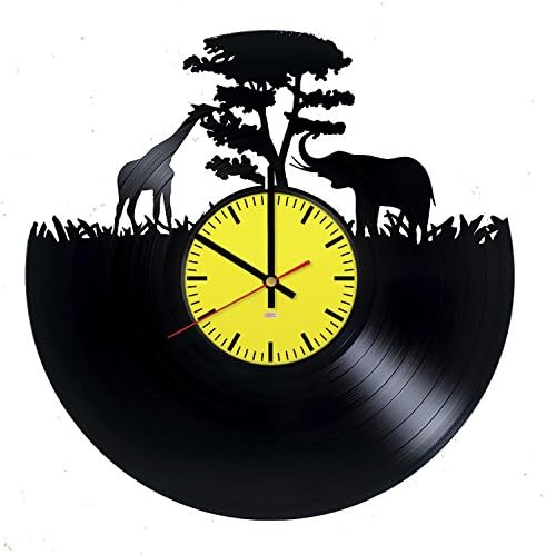 African Animals Design Vinyl Record Wall Clock - Get unique nursery wall decor - Gift ideas for kids or teens – Unique Modern Fan Art